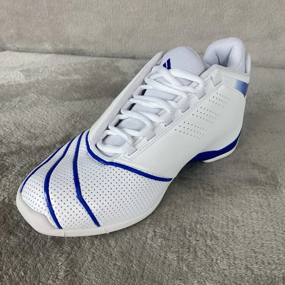 Adidas TMac 2 Restomod Men's Basketball Shoes Size 8.5 White Blue Leather NEW